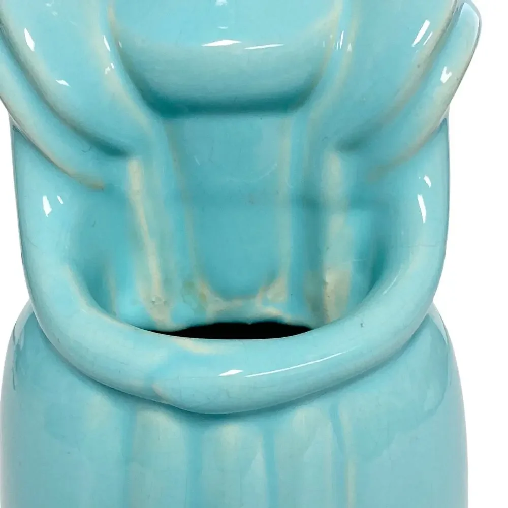 Vintage Pacific 900 USA Victorian Girl Ceramic Art Deco Decorative Vase